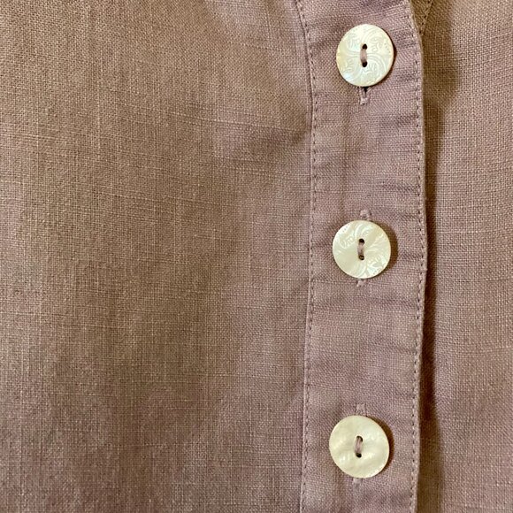 Excellent Condition, SZ 1X, Soft Surroundings, Linen Tunic Swim Cover Up, Purple - Picture 4 of 5